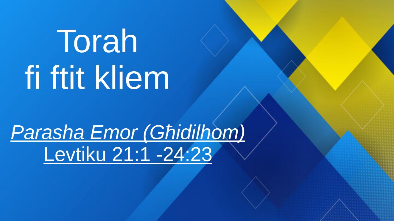 31. Levitiku 8 - Emor (Għidilhom)